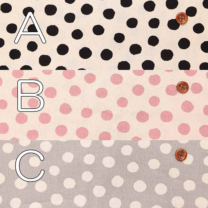 Cotton CB print fabric dull color hand -drawn dot - nomura tailor