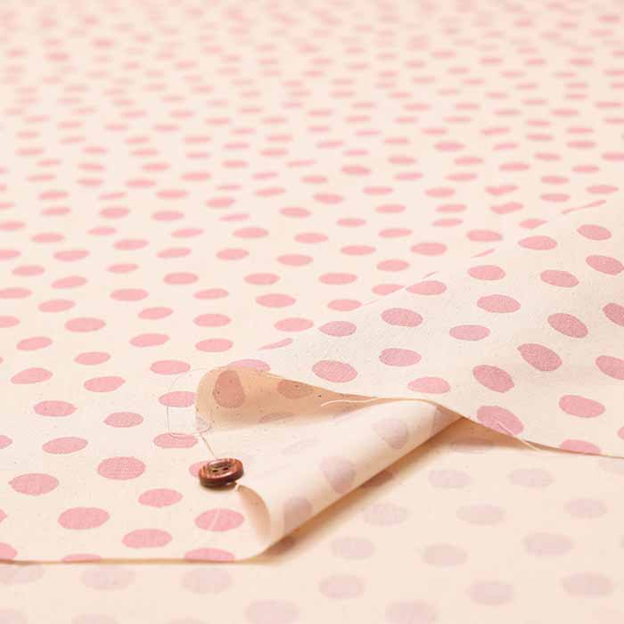 Cotton CB print fabric dull color hand -drawn dot - nomura tailor