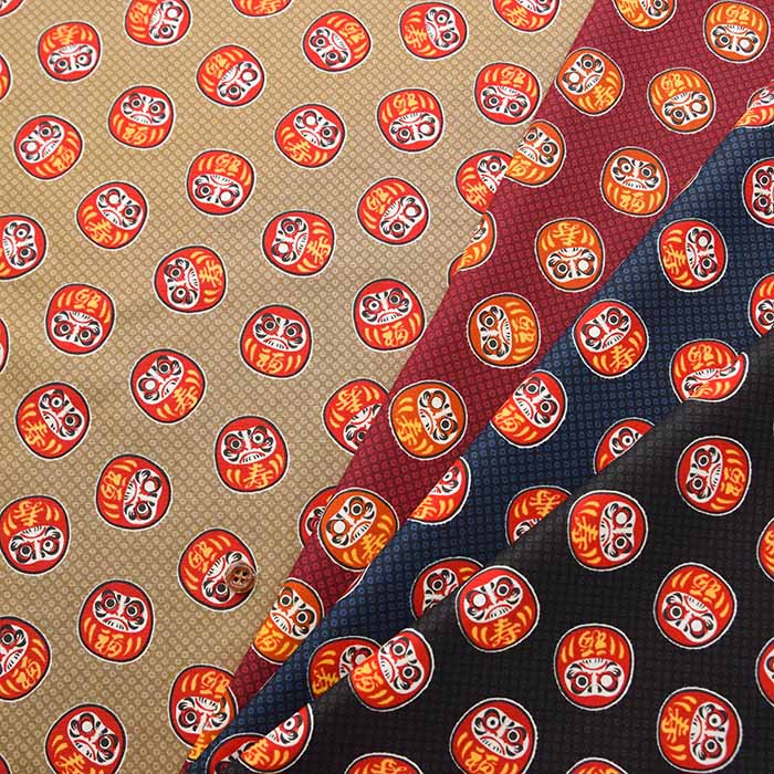 Fukuroiwa Collection cotton sheeting print fabric Daruma - nomura tailor