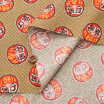 Fukuroiwa Collection cotton sheeting print fabric Daruma - nomura tailor