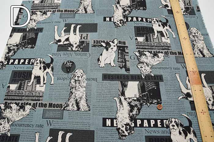 C/L canvas print fabric ALTO ALBERO COLLECTION DOG 1 - nomura tailor