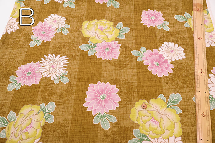 Cotton Southern Cross Fabric - Japanese Style Chrysanthemum - nomura tailor