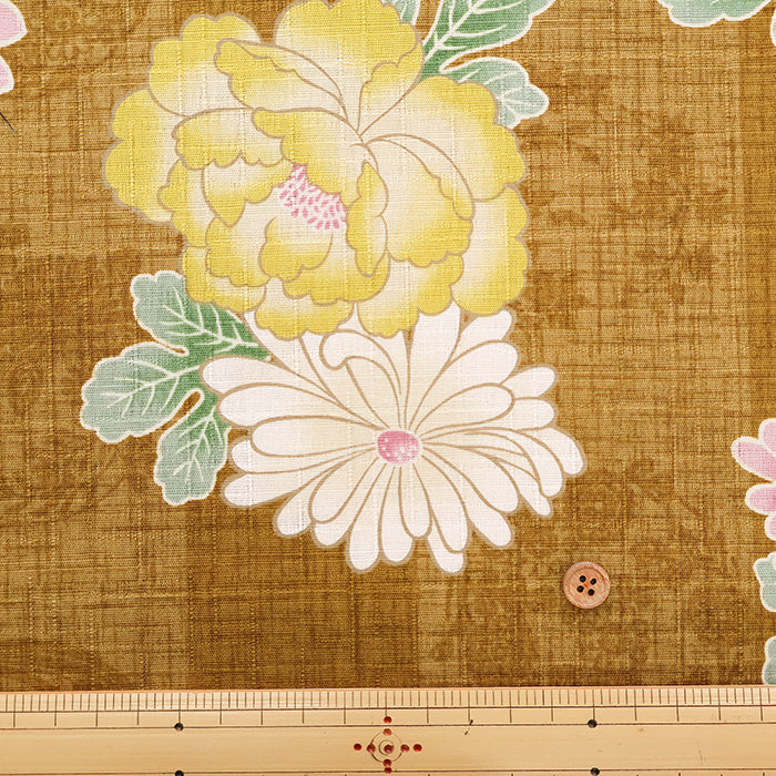 Cotton Southern Cross Fabric - Japanese Style Chrysanthemum - nomura tailor