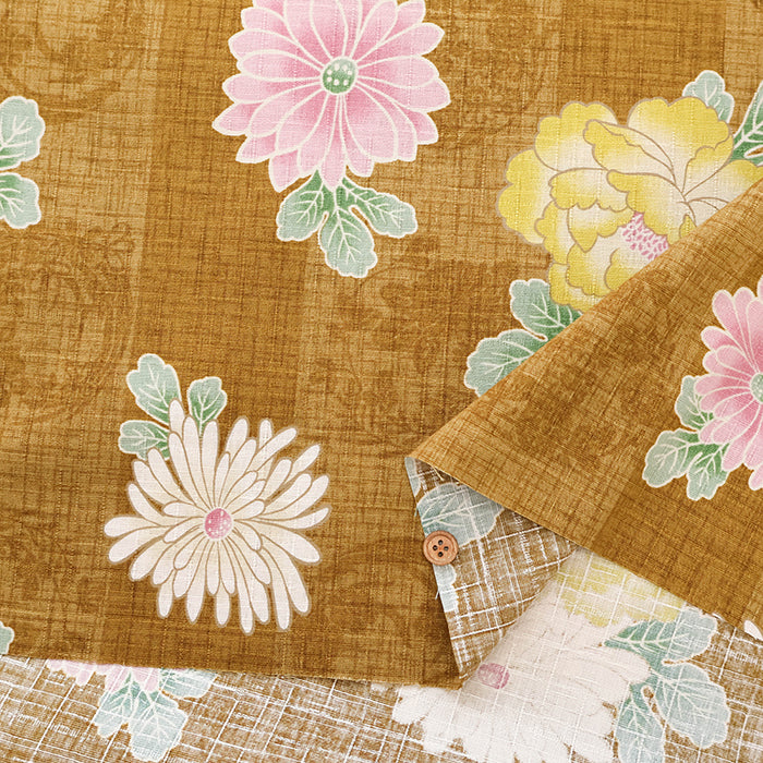 Cotton Southern Cross Fabric - Japanese Style Chrysanthemum - nomura tailor