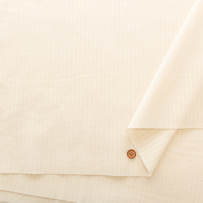 Kinari Series - Cotton Dobby Stripe Fabric - nomura tailor