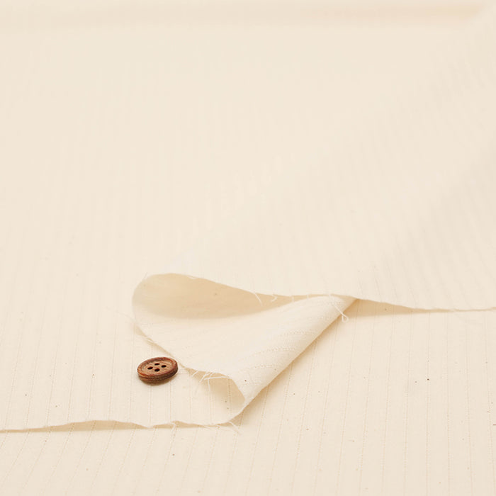 Kinari Series - Cotton Dobby Stripe Fabric - nomura tailor