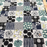 C/L Canvas Printed Fabric Nordic Tiles - nomura tailor