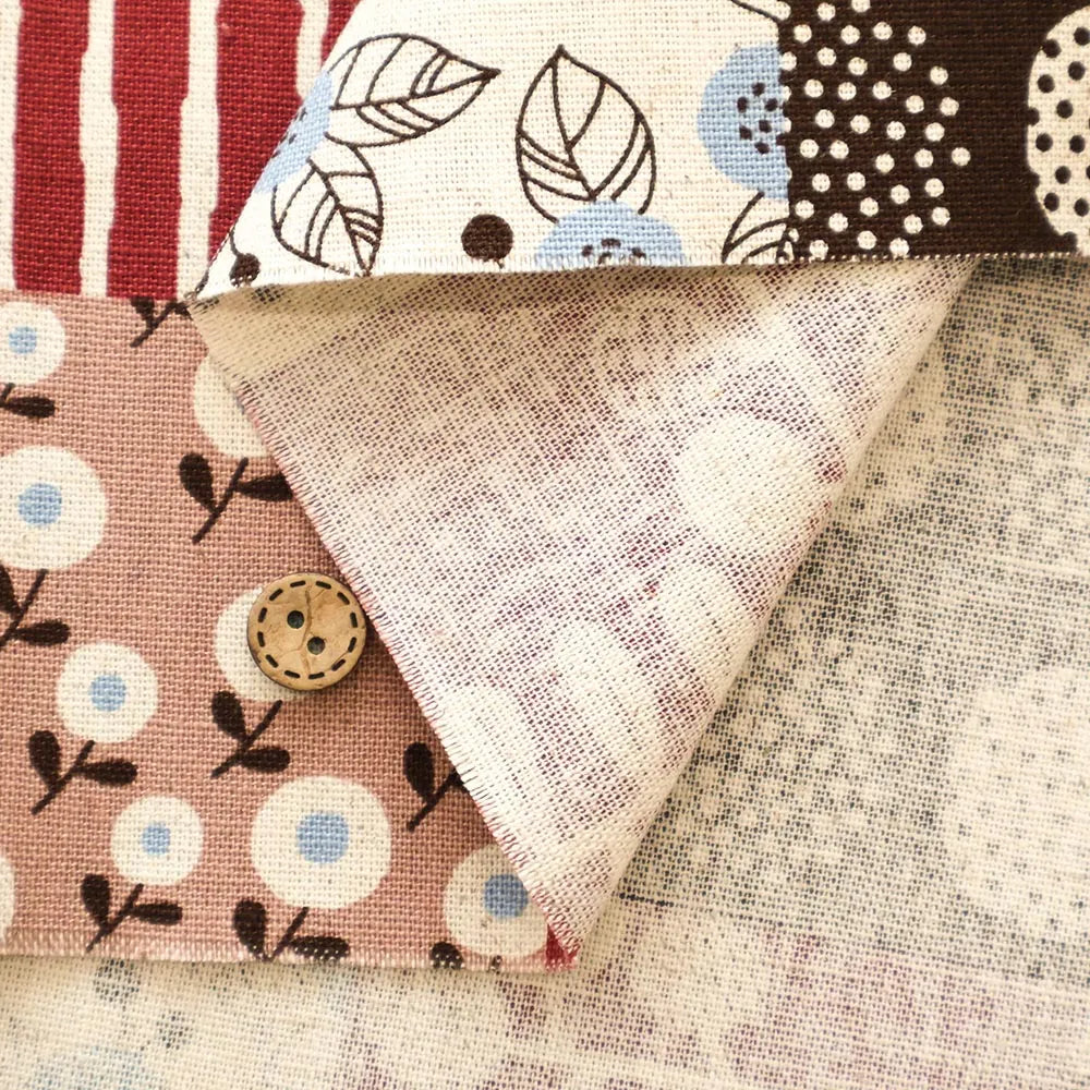 C/L Canvas Printed Fabric Nordic Tiles - nomura tailor