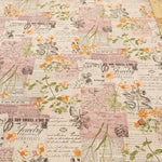 C/L Canvas Printed Fabric ALTO ALBEL COLLECTION 英字×フラワー - nomura tailor