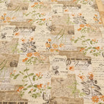 C/L Canvas Printed Fabric ALTO ALBEL COLLECTION 英字×フラワー - nomura tailor