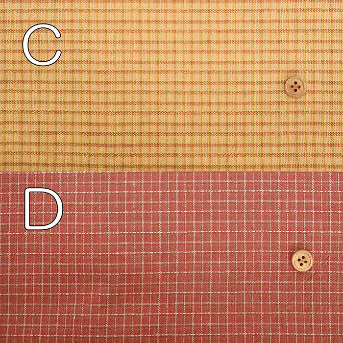 Made in Niigata-Pref  Cotton Yarn-dyed Small Check Fablic