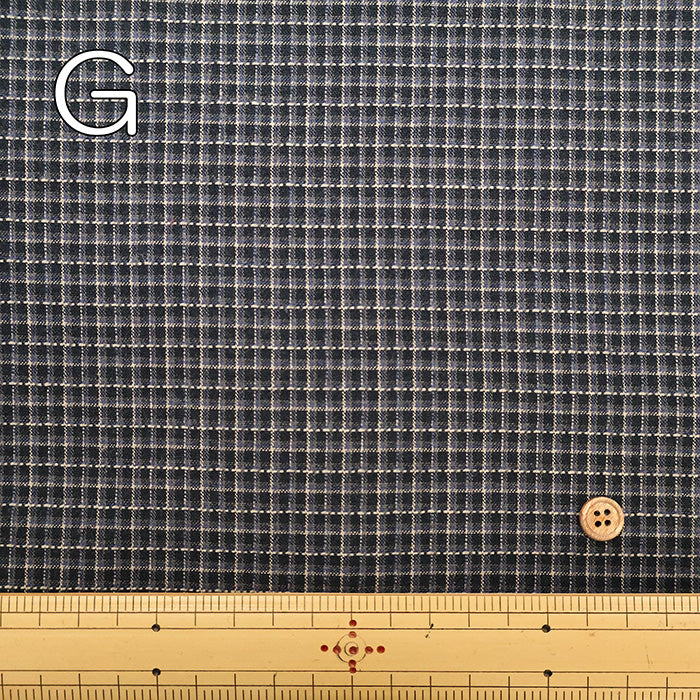 Made in Niigata-Pref  Cotton Yarn-dyed Small Check Fablic