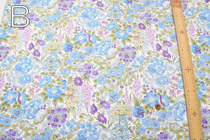 Cotton Sil Esa Tamempling Fabric Flower Garden - nomura tailor
