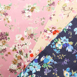 Silues Cotton Satin Printed Fabric - Flower - nomura tailor