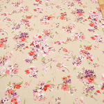 Silues Cotton Satin Printed Fabric - Flower - nomura tailor