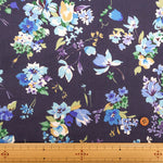 Silues Cotton Satin Printed Fabric - Flower - nomura tailor