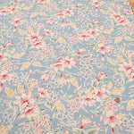 Silues Cotton Satin Printed Fabric - Botanical Flower - nomura tailor