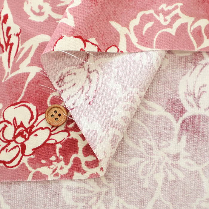 Silues Cotton Satin Printed Fabric - Elegant Flower - nomura tailor