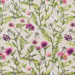 W width half linen printed fabric Flower - nomura tailor