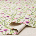 W width half linen printed fabric Flower - nomura tailor