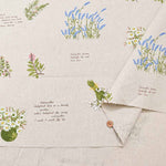 W width half linen printed fabric Flower - nomura tailor