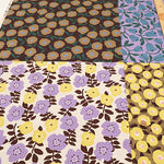 <Patterned Cut> Cotton Baniran Print Fabric Miori Collection - Flower Patchwork (1 Pattern: Approx. 110cm × 60cm) - nomura tailor