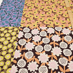 <Patterned Cut> Cotton Baniran Print Fabric Miori Collection - Flower Patchwork (1 Pattern: Approx. 110cm × 60cm) - nomura tailor