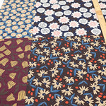 <Patterned Cut> Cotton Baniran Print Fabric Miori Collection - Flower Patchwork (1 Pattern: Approx. 110cm × 60cm) - nomura tailor