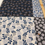<Patterned Cut> Cotton Baniran Print Fabric Miori Collection - Flower Patchwork (1 Pattern: Approx. 110cm × 60cm) - nomura tailor