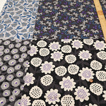 <Patterned Cut> Cotton Baniran Print Fabric Miori Collection - Flower Patchwork (1 Pattern: Approx. 110cm × 60cm) - nomura tailor