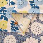 <Patterned Cut> Cotton Baniran Print Fabric Miori Collection - Flower Patchwork (1 Pattern: Approx. 110cm × 60cm) - nomura tailor