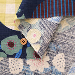 <Patterned Cut> Cotton Baniran Print Fabric Miori Collection - Circle Flower - nomura tailor