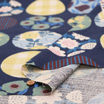 <Patterned Cut> Cotton Baniran Print Fabric Miori Collection - Circle Flower - nomura tailor