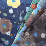 <Patterned Cut> Cotton Baniran Print Fabric Miori Collection - Modern Flower - nomura tailor