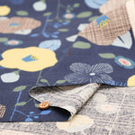 <Patterned Cut> Cotton Baniran Print Fabric Miori Collection - Modern Flower - nomura tailor