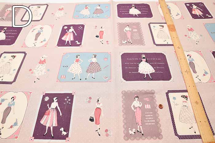 [selling individually]  Cotton sheeting print fabric Couturiere [1 pattern: approx. 60 cm - nomura tailor
