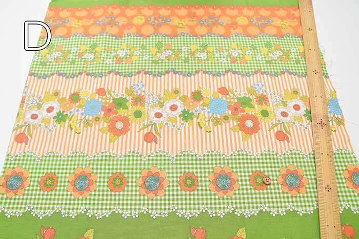 Fioewr Days 70's Design Flower Border - nomura tailor