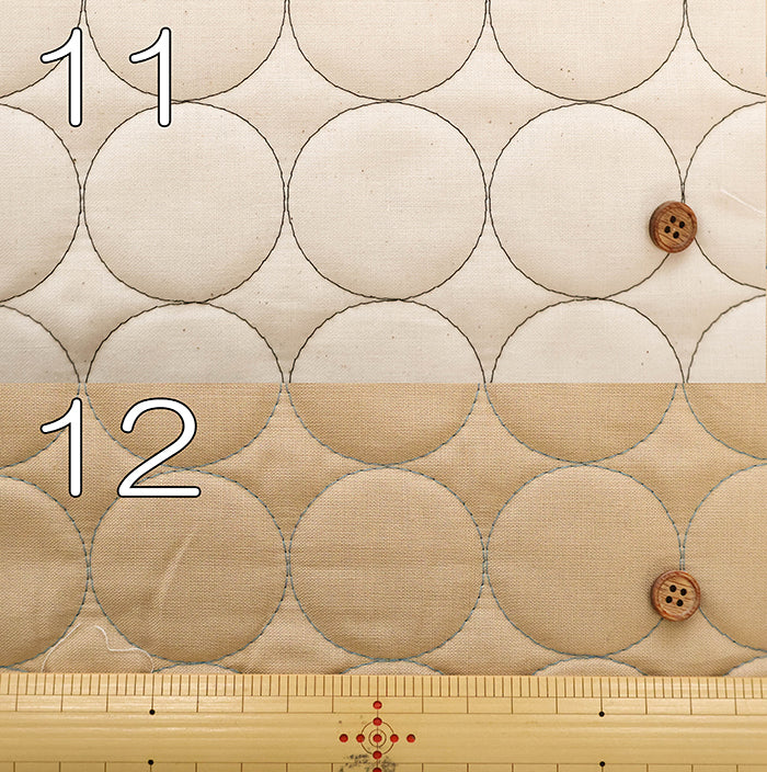 Cotton Circle Stitch Quilted Fabric - nomura tailor