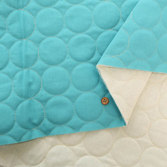 Cotton Circle Stitch Quilted Fabric - nomura tailor