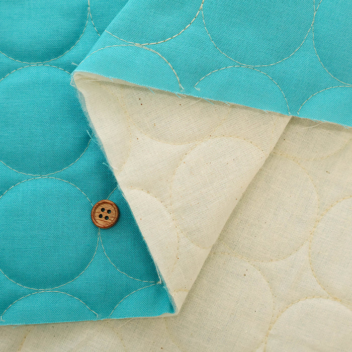 Cotton Circle Stitch Quilted Fabric - nomura tailor