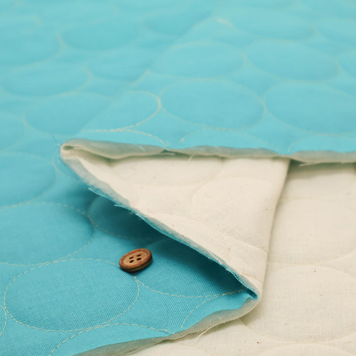 Cotton Circle Stitch Quilted Fabric - nomura tailor