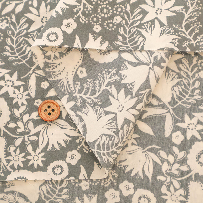 Made in Korea Cotton 60 Lawn Printed Fabric - MAISON bornne BY BENEBENE - Botanical - nomura tailor