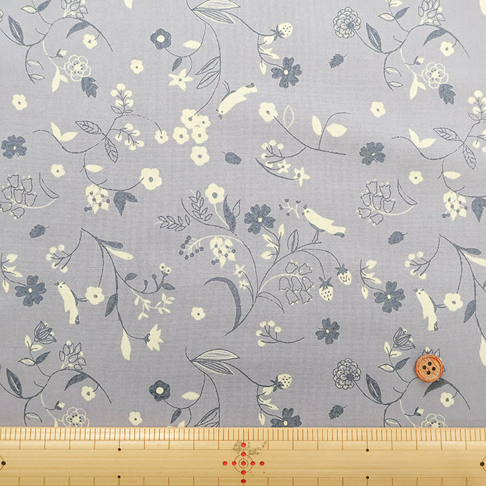 Made in Korea Cotton 60 Lawn Printed Fabric - MAISON  bornne BY BENEBENE - Bird Flower - nomura tailor