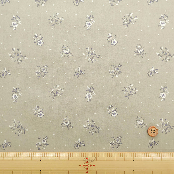 Made in Korea Cotton 60 Lawn Printed Fabric - MAISON bornne BY BENEBENE - Dot Flower - nomura tailor