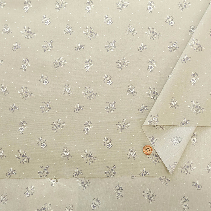 Made in Korea Cotton 60 Lawn Printed Fabric - MAISON bornne BY BENEBENE - Dot Flower - nomura tailor