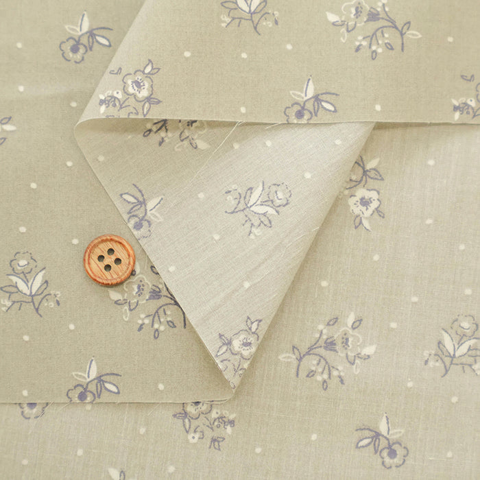 Made in Korea Cotton 60 Lawn Printed Fabric - MAISON bornne BY BENEBENE - Dot Flower - nomura tailor