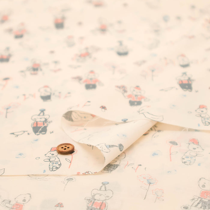 Made in Korea Cotton 60 Lawn Printed Fabric - MAISON bornne BY BENEBENE - Animal - nomura tailor