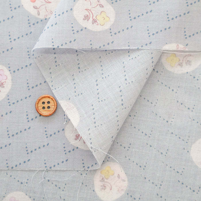 Made in Korea Cotton 60 Lawn Printed Fabric - MAISON bornne BY BENEBENE - Simple Flower - nomura tailor