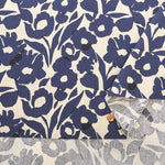 Made in Korea Cotton Twill Printed Fabric - MAISON bornne BY BENEBENE - Silhouette Flower - nomura tailor