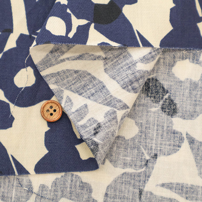 Made in Korea Cotton Twill Printed Fabric - MAISON bornne BY BENEBENE - Silhouette Flower - nomura tailor